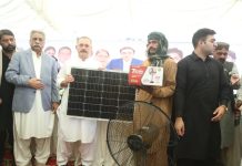 Organized a ceremony for the distribution of solar home systems under the Sindh Solar Energy Project