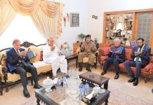 PM visits residence of Squadron Leader Usman Yousaf Shaheed for condolence