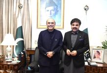 Nasir Hussain Shah called on President Asif Ali Zardari at Aiwan-e-Sadr, Islamabad.