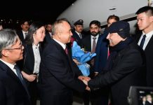 President Zardari arrives in Urumqi