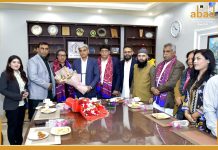 Chairman ABAD and delegation members congratulated New Elected President of Karachi Press Club on their Triumphant.