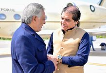 Hanif Abbasi receives DPM/FM Ishaq Dar after China visit