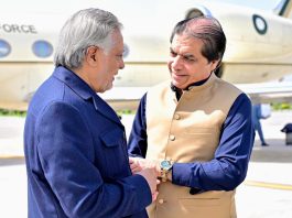 Hanif Abbasi receives DPM/FM Ishaq Dar after China visit