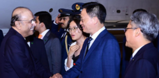 President Zardari arrives in Sanya after completing Hunan visit