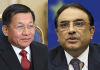 President Zardari felicitates President of Myanmar on assumption of office