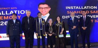 *Rotary District 3271 Installs Shahzad Sabir as District Governor, Marks Centennial of Rotary Service in Pakistan*
