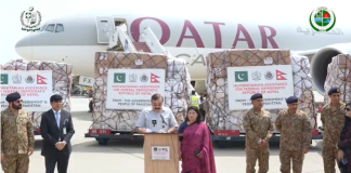 Pakistan sends 100-ton relief to flood hit Nepal