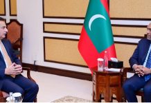 Ayaz meets President of Maldives, both sides reaffirm commitment to strengthening bilateral ties